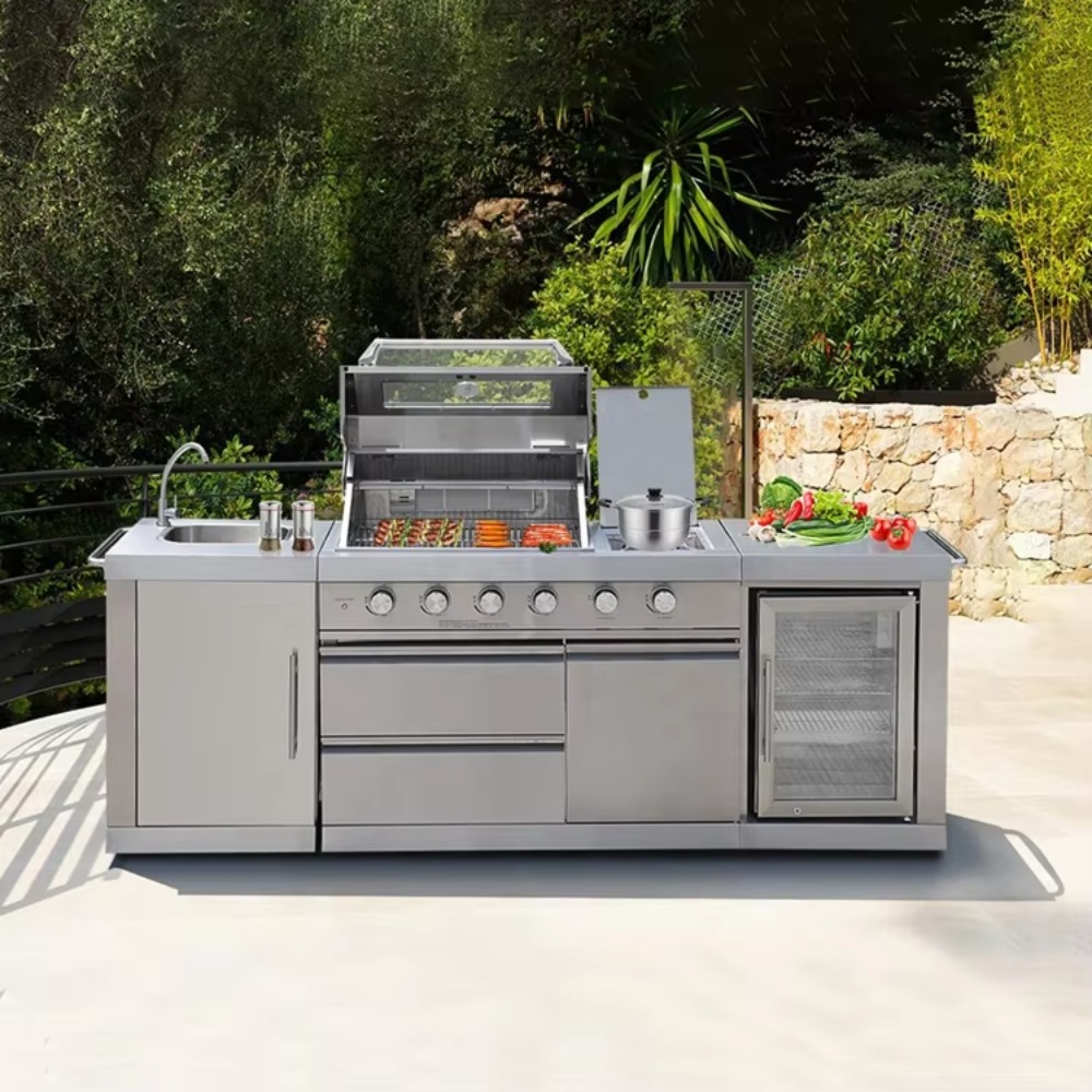 Garden Weather Station - Outdoor Kitchen with Roof Cover Weather-Resistant