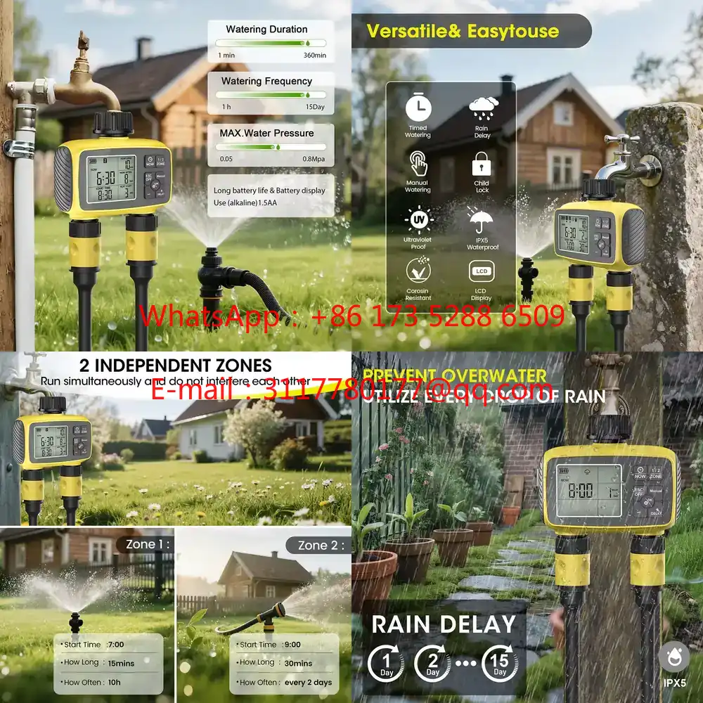 Smart Garden Water Timer - WAP01 Large Screen Display Garden Irrigation