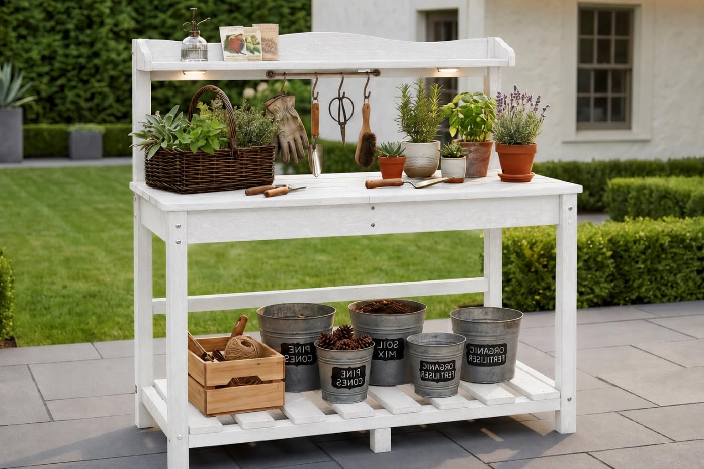 All-Weather HDPE Outdoor Potti - Garden Weather Station 评论和价格