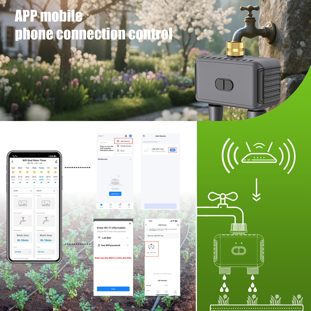 Wifi Automatic Water Timer Dua - Smart Garden Water Timer 评论和价格