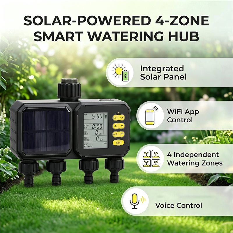 ABUN-Solar Wifi Watering Timer - Smart Garden Zone 评论和价格