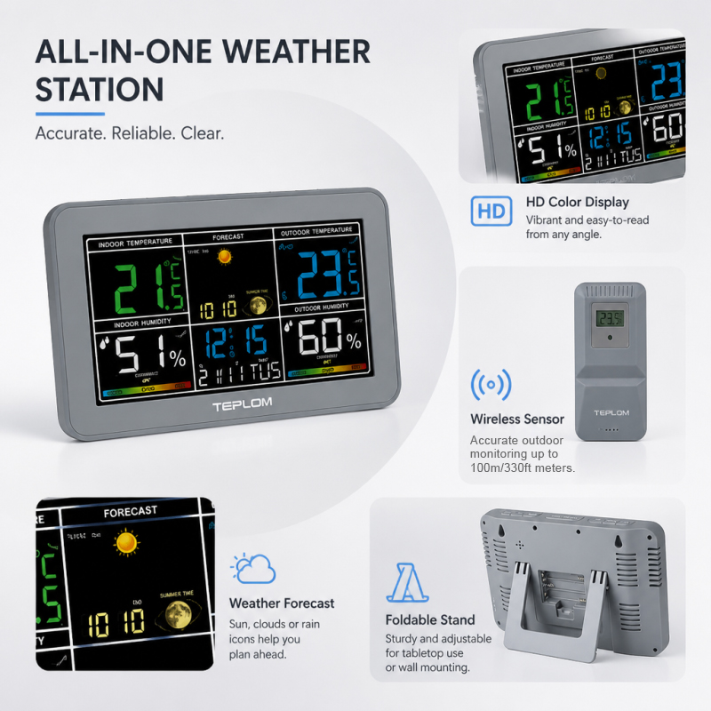 TEPLOM Multifunctional Digital - Garden Weather Station 评论和价格