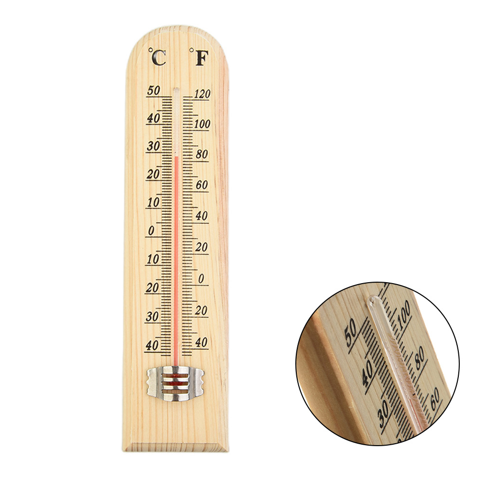 Wood Wall Hang Thermometer -40 - Garden Weather Station 评论和价格