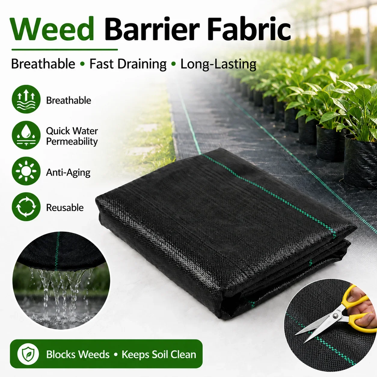 Water Permeable Weed Barrier F - Smart Garden Greenhouse 评论和价格