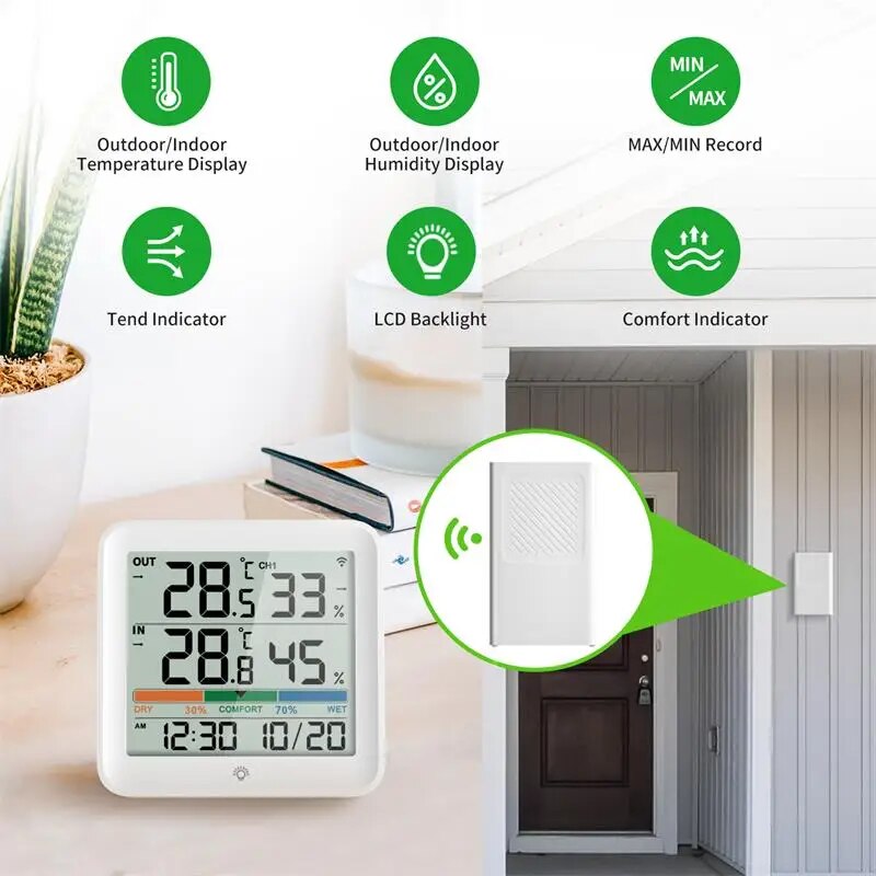 Digital Thermometer Hygrometer - Garden Weather Station 评论和价格
