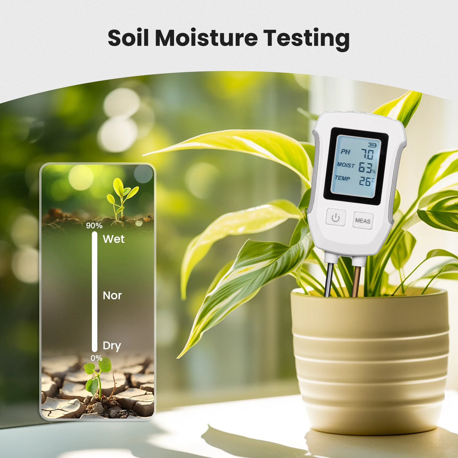 MOES 3 in 1 Soil PH Detector T - Garden Weather Station 评论和价格