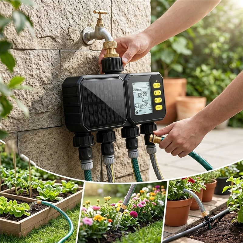 FAST-Solar Powered Water Timer - Smart Garden Zone 评论和价格