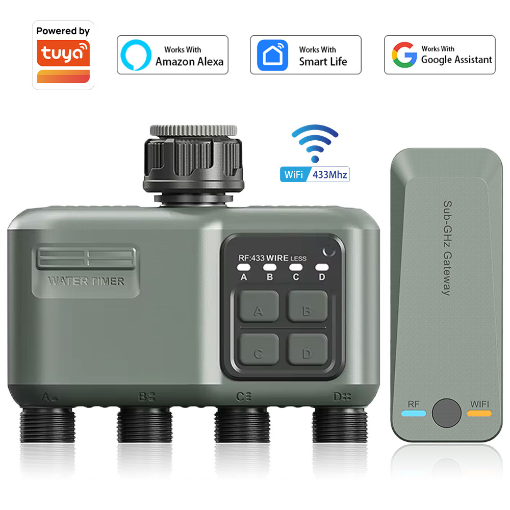 4 Outlet Programmable Water Ti - Smart Garden Water Timer 评论和价格