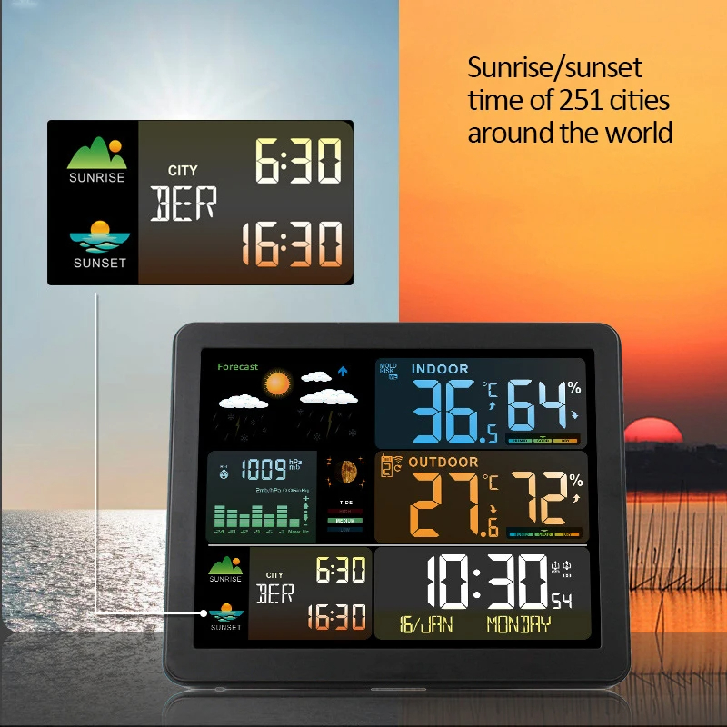 Digital Weather Station Clock  - Garden Weather Station 评论和价格